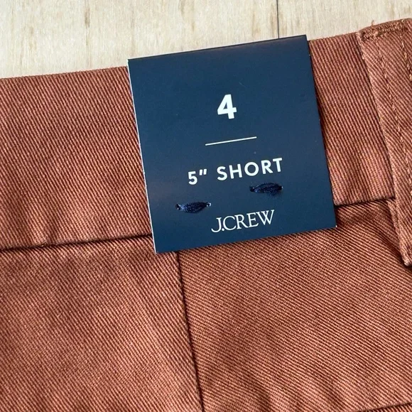 J. Crew Women’s Classic Chino 5” Inseam 100% Cotton Antique Oak Brown Size 4 NWT - Picture 16 of 16